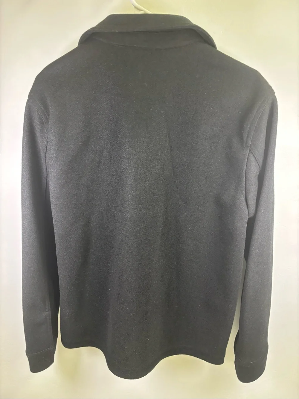 BANANA REPUBLIC JACKET MEN MEDIUM JET BLACK MEDIUM WEIGHT BUTTON FRONT